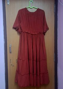 Zudio Maxi Dress | Rust Orange | XL