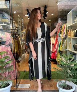 Striped Kaftan Dress