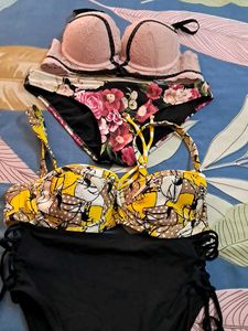 Combo Of Four Imported Fabric Hnm Bra N  Panty
