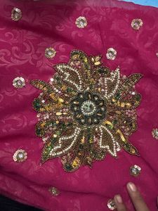 Price Dropped Hand Work Saree