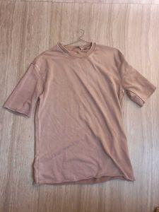Faded Acid Wash Dusty Rose Oversized Tee