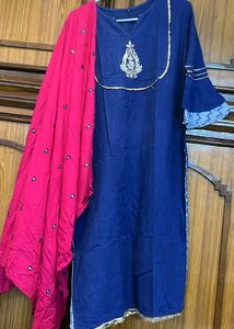 FREE DUPATTA + Elegant Soft Kurta