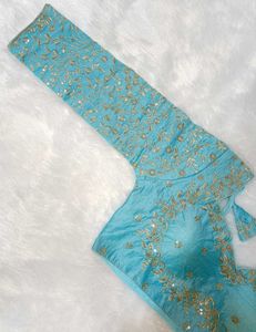 Embroidered Blue Blouse