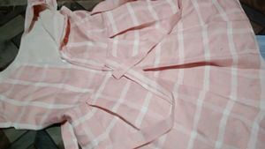 Cute Pink Checkered Dress