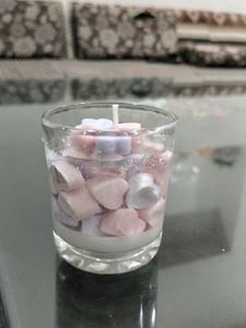 Heart-Filled Decorative Candle