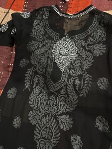 Black Embroidered Kurti
