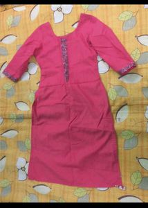 3 Piece Dark Pink shaded Kurta Set