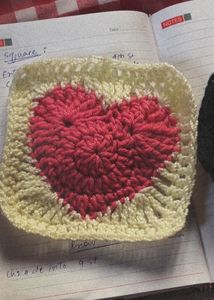 Crochet Heart Square