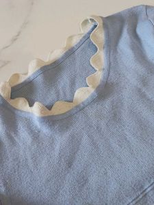 Cute Blue Long Sleeve Top