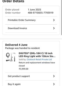 DIGITEK® (DRL-18H C) 18 Inch LED Ring Light with