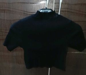 Black Woolen Top