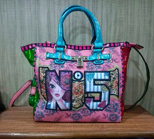 Novelty Print Satchel Handbag