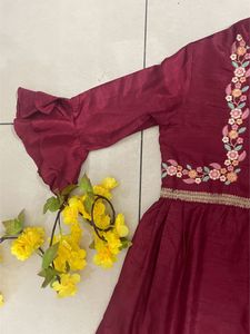 Cottinfab Maroon Kurta Set