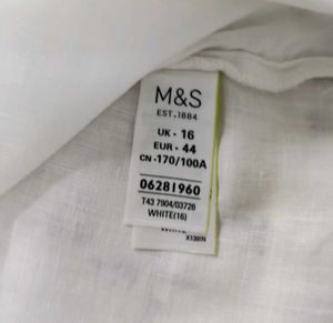 XXL M&amp;S White Linen Tunic