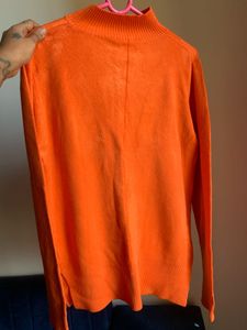 Orange Turtleneck Sweater