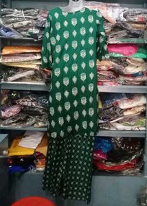 Green Floral Print Skirt Set