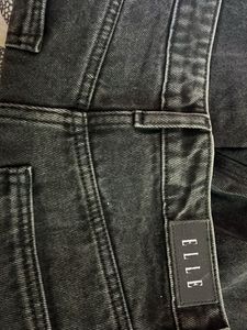 Elle Distressed Black Jeans