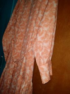 Selvia Women Fit And Flare Orange Dress