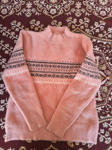 Pink Patterned Sweater