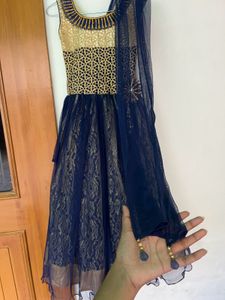 Blue Sleeveless Gown