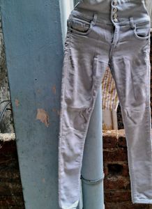 High-Waisted Blue Jeans Turned Into Faded Blu