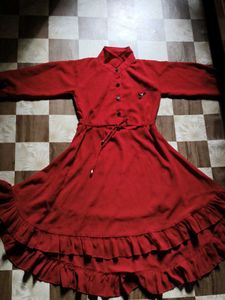 Girl Party Dress.Red Colour.Fancy Dress.