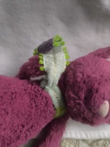 Purple Plush Bunny with Scarf