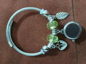 Green Crystal Watch Bracelet