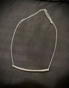 Silver Tube Necklace