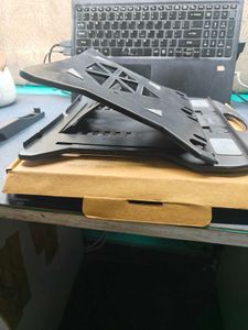 Laptop stand with phone/tablet holder