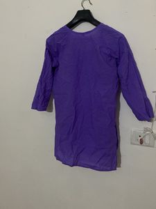 Purple Embroidered Kurta ( One Time Used)