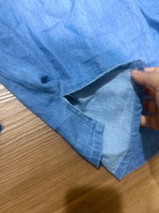 Denim Long Sleeve Top