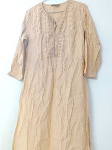 🌸 Elegant Cream Embroidered Tunic 🌸