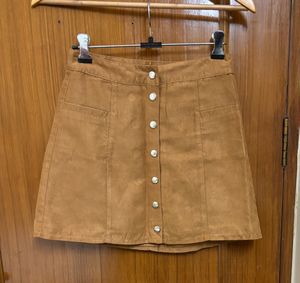 H&amp;M Faux Suede Mini Skirt