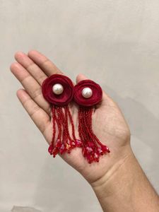 Rose &amp; Pearl Earrings