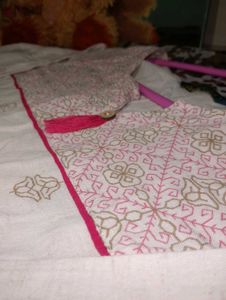 White &amp; Pink Floral Tunic Top