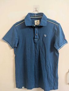 Ring Horses Blue Polo Shirt - Size Medium