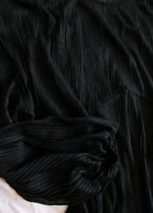 Zara Black Sheer Dress Without Corset Belt
