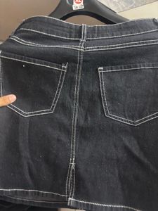 short denim skirt