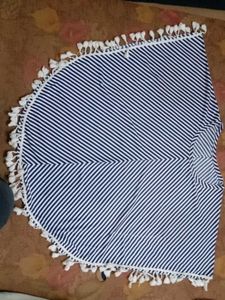 Striped Cover Up with Tassels