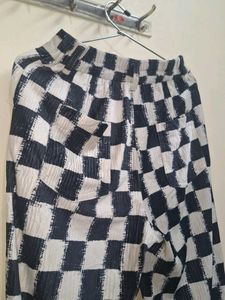 Checkered Bell Bottom Pants
