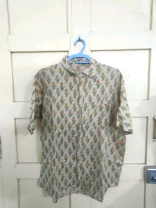 Ethnic Handblock Printed Men's Shirt