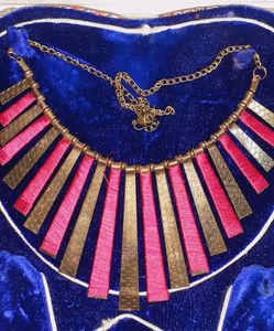 Golden And Pink Thread Classy Necklace💗