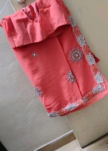 Coral Saree
