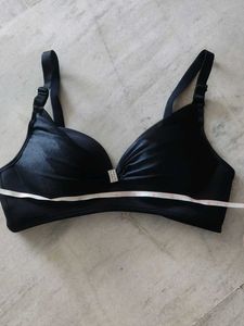 Black Bra with Rhinestone Detail