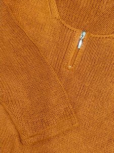Orange Knit Sweater Top