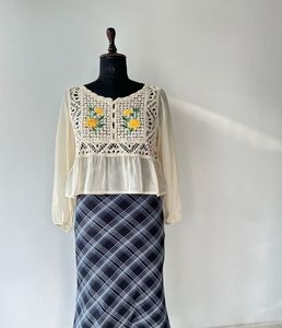 Crochet Floral Blouse