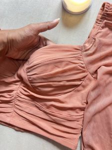 Peach Crop top