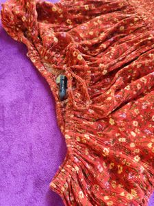 Floral Print Smocked Top