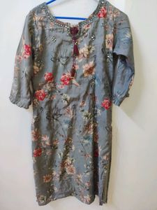 FLORAL MIRROR WORK KURTA SET
